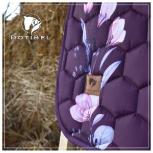 Saddle pad SATIN: plum/magnolias