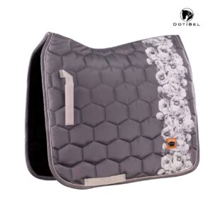 Saddle pad NOVA: graphite/grey roses
