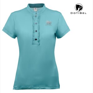 Ruffled Riding Shirt  – Turquoise