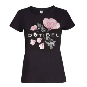 Printed cotton T-shirt – magnolias (colors)