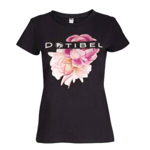Printed cotton T-shirt – peonies (colors)